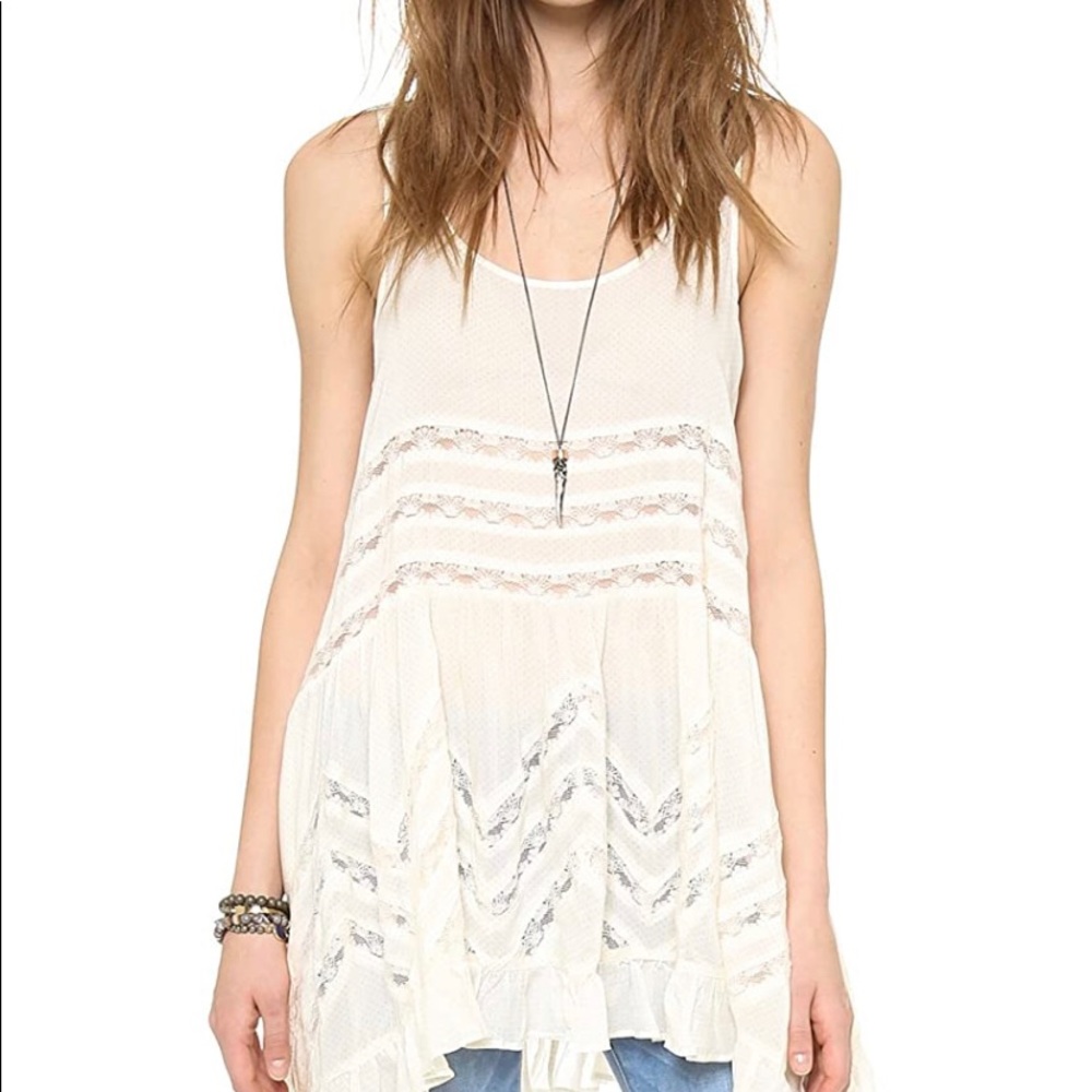 Free People Womens Voile Trapeze Slip Top